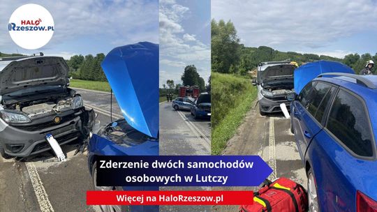 Zderzenie dwóch samochodów osobowych w Lutczy. Jedna osoba poszkodowana