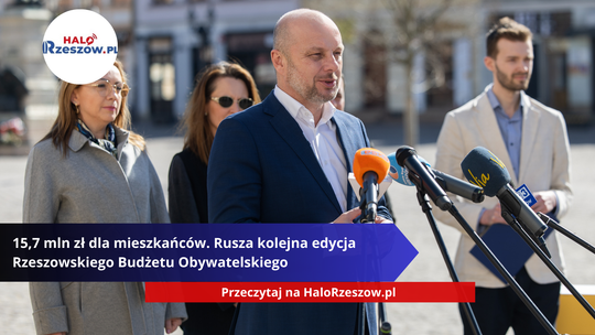 15,7 mln zł dla mieszkańców. Rusza kolejna edycja Rzeszowskiego Budżetu Obywatelskiego
