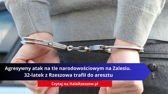 Agresywny atak i pobicie na tle narodowościowym na Zalesiu. 32-latek z Rzeszowa trafił do aresztu