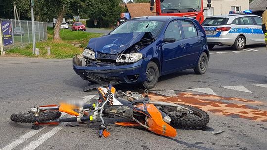 Bzianka. Zderzenie motocykla z punto [FOTO]