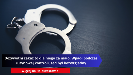 Dożywotni zakaz to dla niego za mało. Wpadł podczas rutynowej kontroli, sąd był bezwzględny