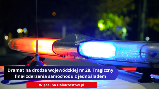 Dramat na drodze wojewódzkiej nr 28. Tragiczny finał zderzenia samochodu z jednośladem