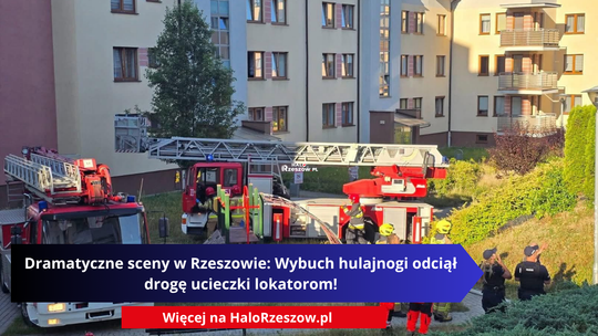 Dramatyczne sceny w Rzeszowie: Wybuch hulajnogi odciął drogę ucieczki lokatorom!