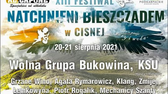 Drugi dzień Festiwalu Natchnieni Bieszczadem w Cisnej - zobacz relacje na żywo