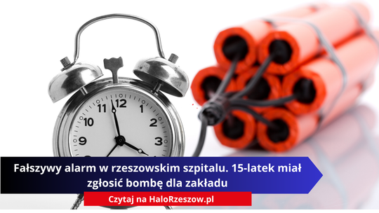 Fałszywy alarm w rzeszowskim szpitalu. 15-latek miał zgłosić bombę dla zakładu