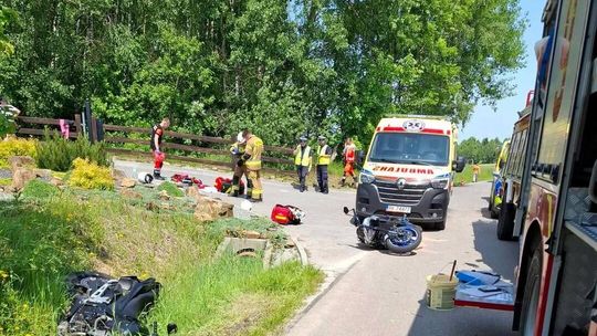 Groźny wypadek dwóch motocyklistów w Baryczce