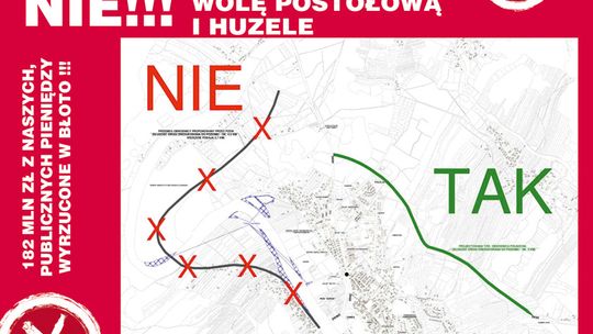 Huzele protestują przeciwko budowie obwodnicy Leska