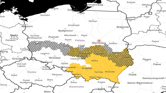 IMGW wydało kolejne ostrzeżenie dla Podkarpacia