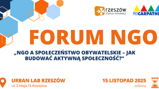 Jak budować społeczeństwo obywatelskie? NGO z Rzeszowa spotkają się na wspólnym Forum Jak budować społeczeństwo obywatelskie? NGO z Rzeszowa spotkają się na wspólnym Forum