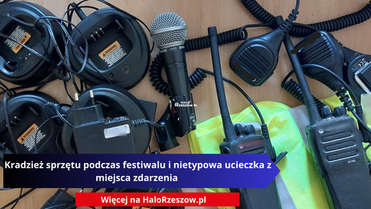 Kradzież sprzętu podczas festiwalu i nietypowa ucieczka z miejsca zdarzenia
