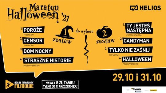 Maraton Halloween ‘21 w kinach Helios w Rzeszowie