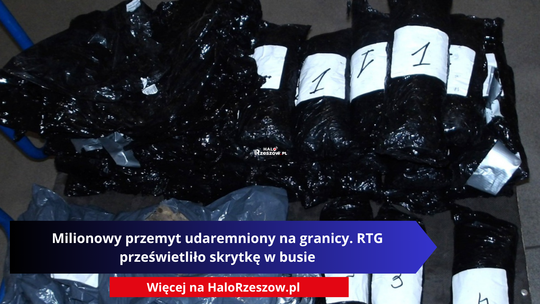 Milionowy przemyt udaremniony na granicy. RTG prześwietliło skrytkę w busie