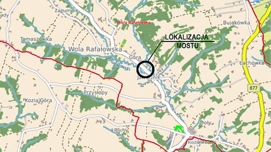 Most na potoku Rafałowskim w Malawie zamknięty do końca roku