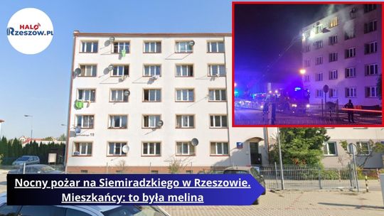 Nocny pożar na Siemiradzkiego w Rzeszowie. Mieszkańcy: to była melina