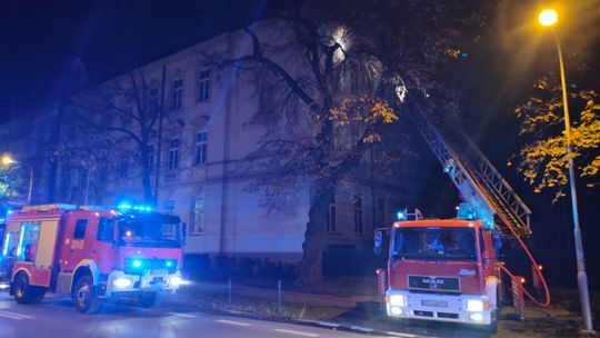Nocny pożar w II Liceum Ogólnokształcącym w Rzeszowie [ZDJĘCIA]