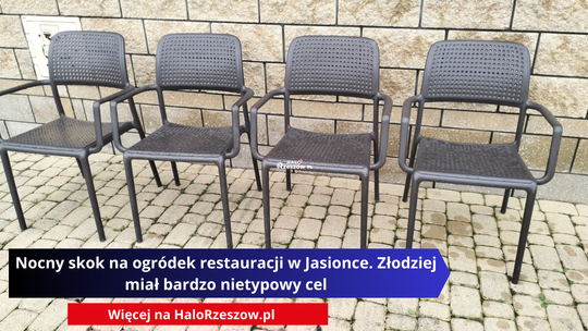 Nocny skok na ogródek restauracji w Jasionce. Złodziej miał bardzo nietypowy cel