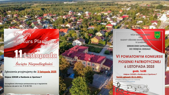 Patriotyzm w muzyce i sztuce. Gmina Raniżów zaprasza do udziału w konkursach patriotycznych