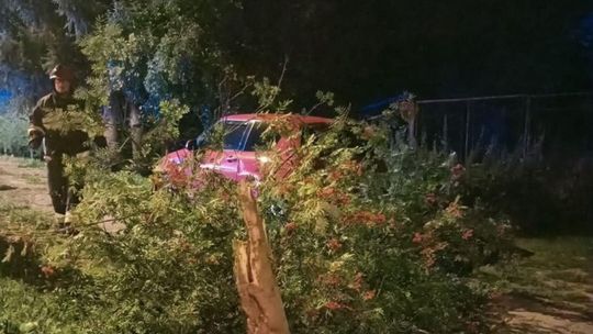 Pijana kobieta wjechała samochodem osobowym w drzewo