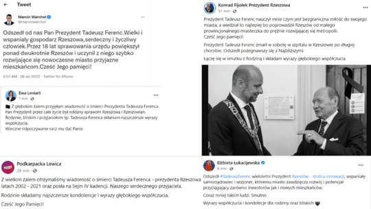 Podkarpaccy politycy żegnają Tadeusza Ferenca