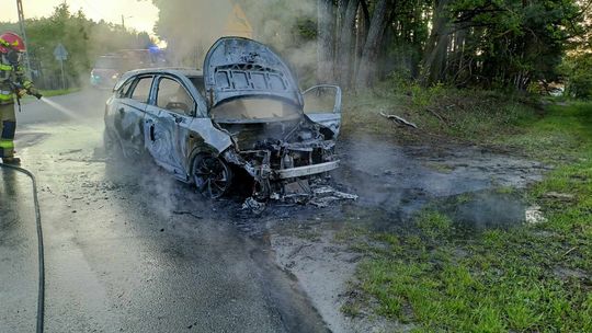 Poranny pożar samochodu w Smolarzynach