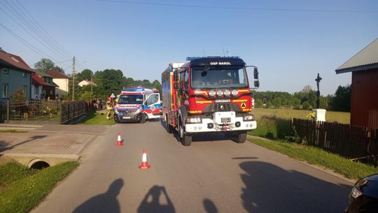 Poważny wypadek motocyklisty w Narolu. Szybka reakcja służb