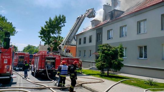 Pożar kamienicy w Radymnie koło Jarosławia