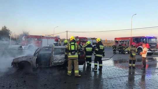 Pożar samochodu osobowego w Lutoryżu [FOTO]