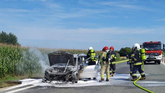 Pożar samochodu w Świlczy. Pojazd spłonął doszczętnie [FOTO]