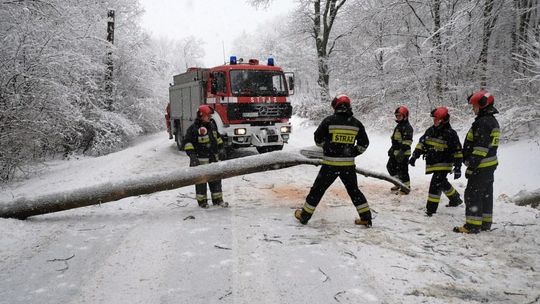 PSP: ponad 600 interwencji w związku z opadami śniegu