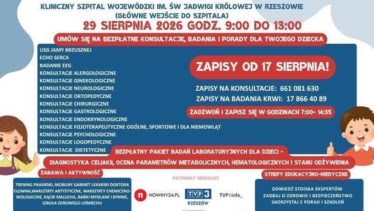 Darmowe badania dla dzieci Rzeszów.