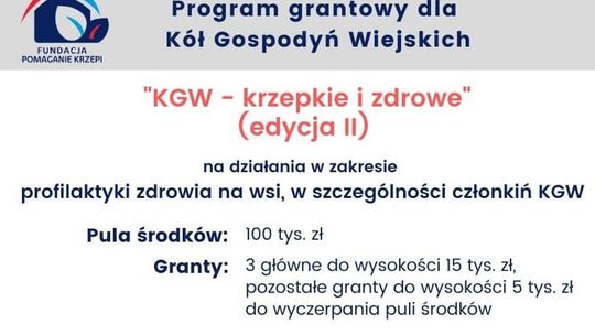 Rusza program grantowy dla Kół Gospodyń Wiejskich