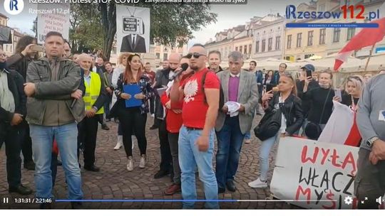 Rzeszów. Protest antycovidowców [NA ŻYWO]