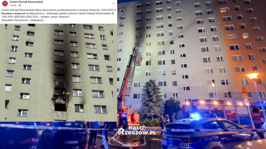 Rzeszowski Caritas rozpoczął zbiórkę na rzecz poszkodowanych w pożarze