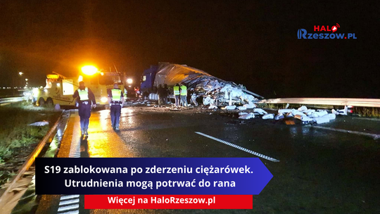 Lasy Janowskie - Ździary, - wypadek - tir - S19