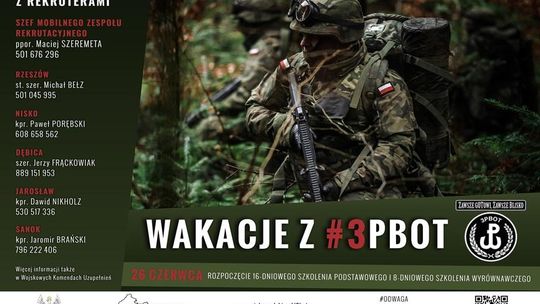 ,,Spędź wakacje z 3 PBOT"- akcja rusza od czerwca