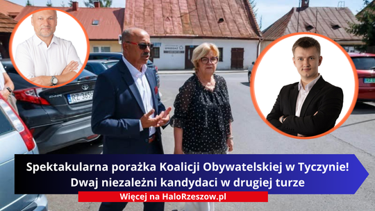 Spektakularna porażka Koalicji Obywatelskiej w Tyczynie! Dwaj niezależni kandydaci w drugiej turze