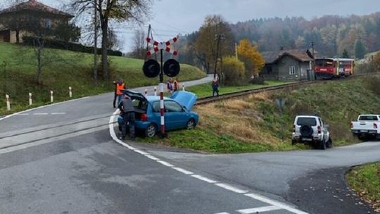 Szczęściarz z Bezmiechowej uniknął tragedii na przejeździe kolejowym