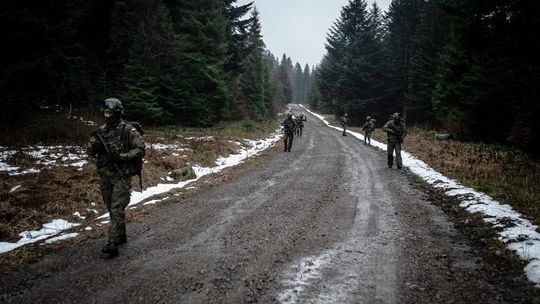 Szkolenie w warunkach leśnych żołnierzy 3 PBOT