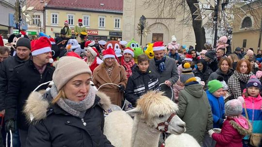 Tłumy podczas wizyty Świętego Mikołaja na rzeszowskim rynku