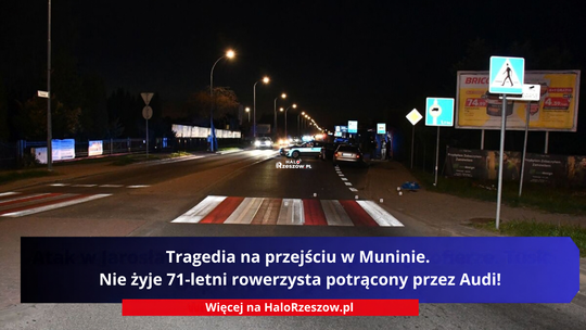 Tragedia na przejściu w Muninie. Nie żyje 71-letni rowerzysta potrącony przez Audi!