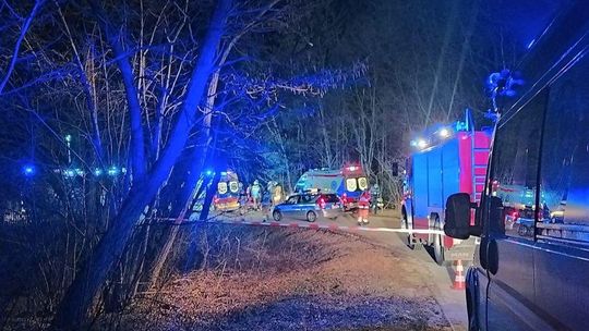 Tragiczny wypadek na Podkarpaciu. Kierowca BMW wjechał w drzewo