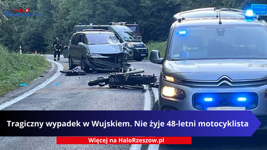 Śmiertelny wypadek motocyklisty.