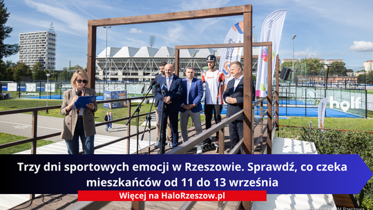 Trzy dni sportowych emocji w Rzeszowie. Sprawdź, co czeka mieszkańców od 11 do 13 września