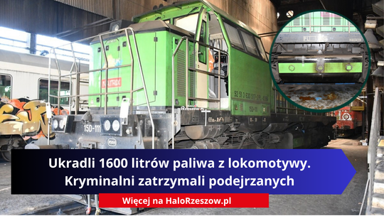 Ukradli 1600 litrów paliwa z lokomotywy. Kryminalni zatrzymali podejrzanych