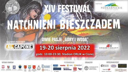 W dniach 19-20 sierpnia 2022 roku odbędzie się już XIV edycja Festiwalu Natchnieni Bieszczadem