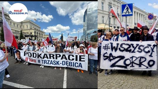 Przez Warszawę przeszły marsze organizowane przez sztaby Trzaskowskiego i Nawrockiego