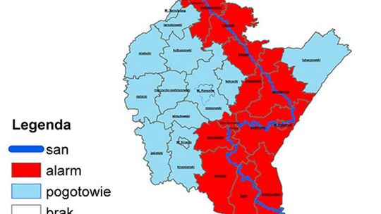 Wojewoda wprowadza alarm przeciwpowodziowy na Podkarpaciu