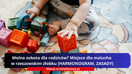 Wolna sobota dla rodziców? Miejsce dla malucha w rzeszowskim żłobku [HARMONOGRAM, ZASADY]