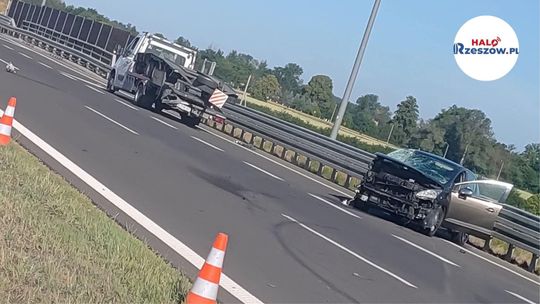 Wypadek  na A4 w Budach Łańcuckich. Utrudnienia w kierunku Rzeszowa