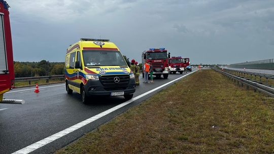 Wypadek na autostradzie A4 pod Rzeszowem. Dwie osoby ranne! [ZDJĘCIA]